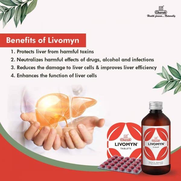 Charak Pharma Livomyn Drops For Children Liver Support Herbal Liquid Supplement 60 ml X Pack Of 3 Daily Wellness Formula