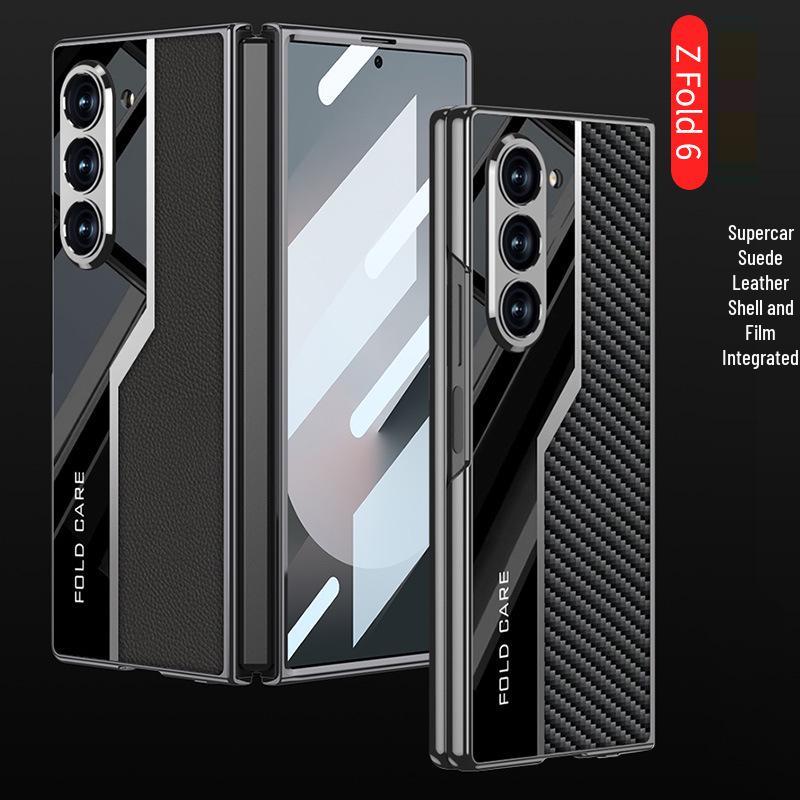 Samsung Galaxy Z Fold6 Electroplated Leather Protective Case