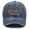 Baseball Cap With "MOROCCO" "ALLAH YARHAM EL AHMAR" Flag Printed , Adjustable Sun Hat Headwear Unisex Trendy Casual Dad Hat