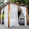 1PC, Outdoor Grommet Top Waterproof Sheer Curtain For Patio, Porch, Pergola, Cabin Decoration