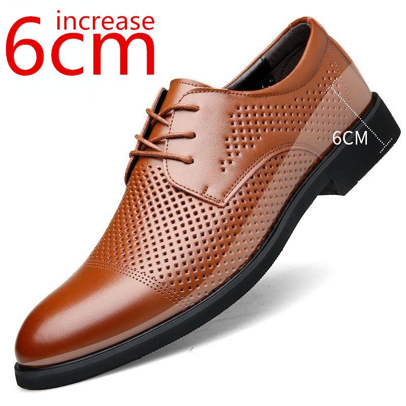Boty na zvýšení výšky Pánské Vyšší Zvedací boty 6CM Neviditelná stélka pro každodenní Pánské Zvýšení výšky Zvýšené Svatba Boty Muž
