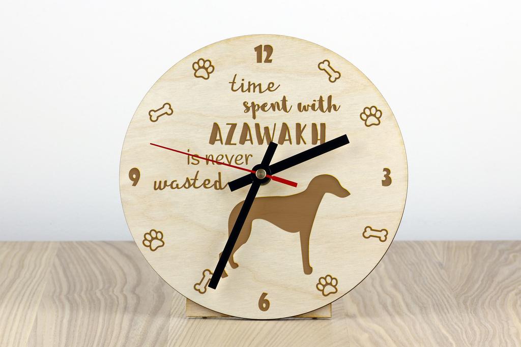 Azawakh, Tuareg Sloughi - clock with dog, wooden clock with engraving, personalised clock by Art-Dog