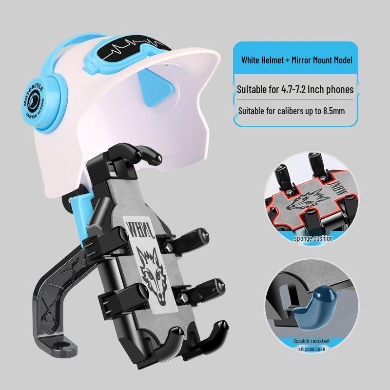 

Motorcycle & Bike Phone Holder with Sun/Rain Cover & Helmet Mount