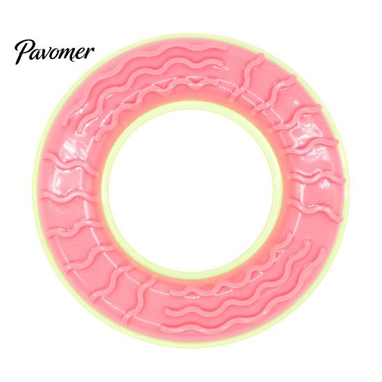 Flexible TPR Teeth Cleaning Toy Dog Cooling Chew Toy, Popsicle Ice Freezer Donut Shape Interactive Training Reusable Freeze for Summer Heat