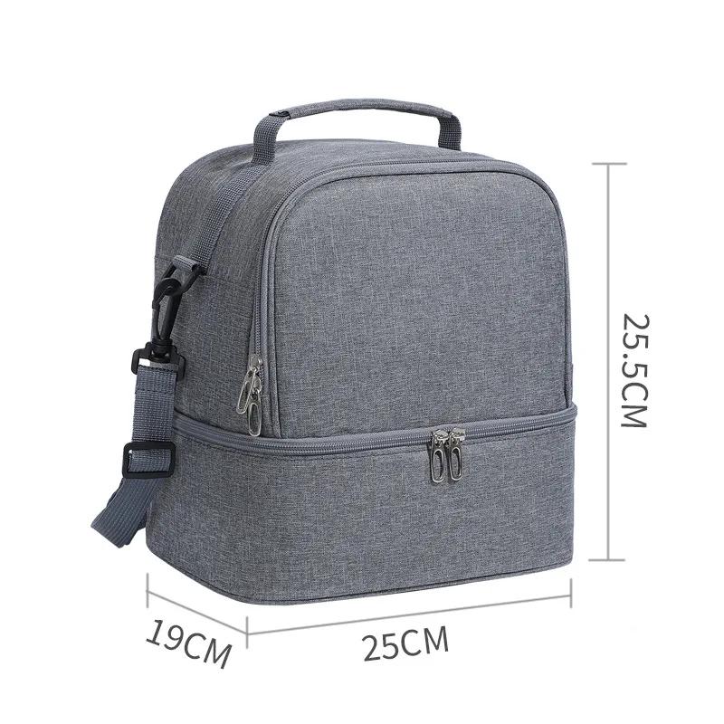 European And American Fashion Can Cross Body Thickened Lunch Insulation Bag With Large Capacity Business Lunch Bag