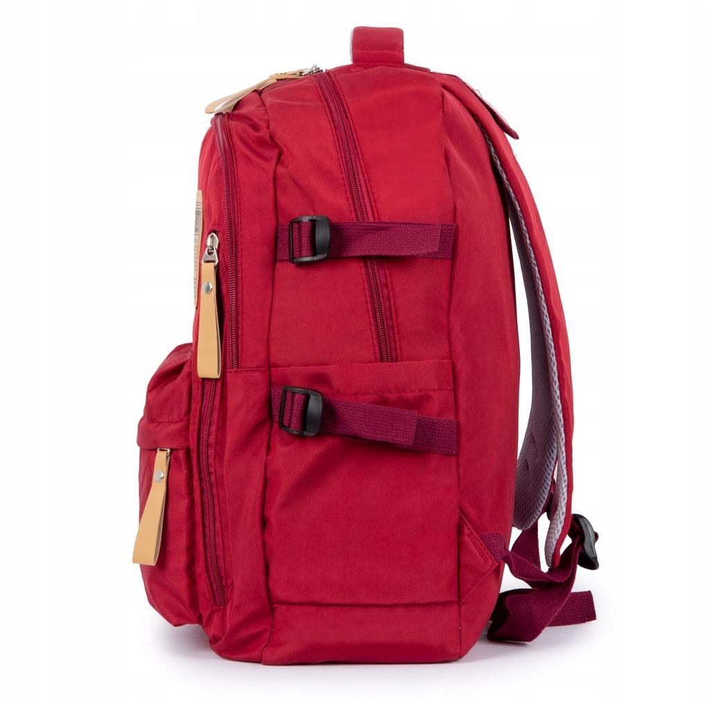 Schulrucksack für Kinder & Teenager, 22L Große Kapazität, Mehrere Taschen, Reflektierende Sicherheit, Große Reißverschlüsse, Kirschrot