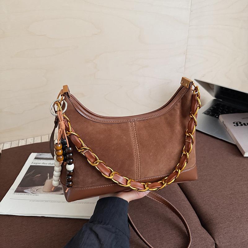 Korean Version Niche Chain Portable Bucket Bag Women's 2025 Autumn New Texture Versatile Trend Shoulder Messenger Bag