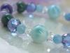 Larimar Charoite Bracelet Lavender 34 D9 [LARIMARMJ] Large Aurora-colored Amethyst/Burmese Jade/Aquamarine