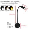 3W LED Gooseneck Reading Lamp, Wall-Mounted Bedside Spotlight