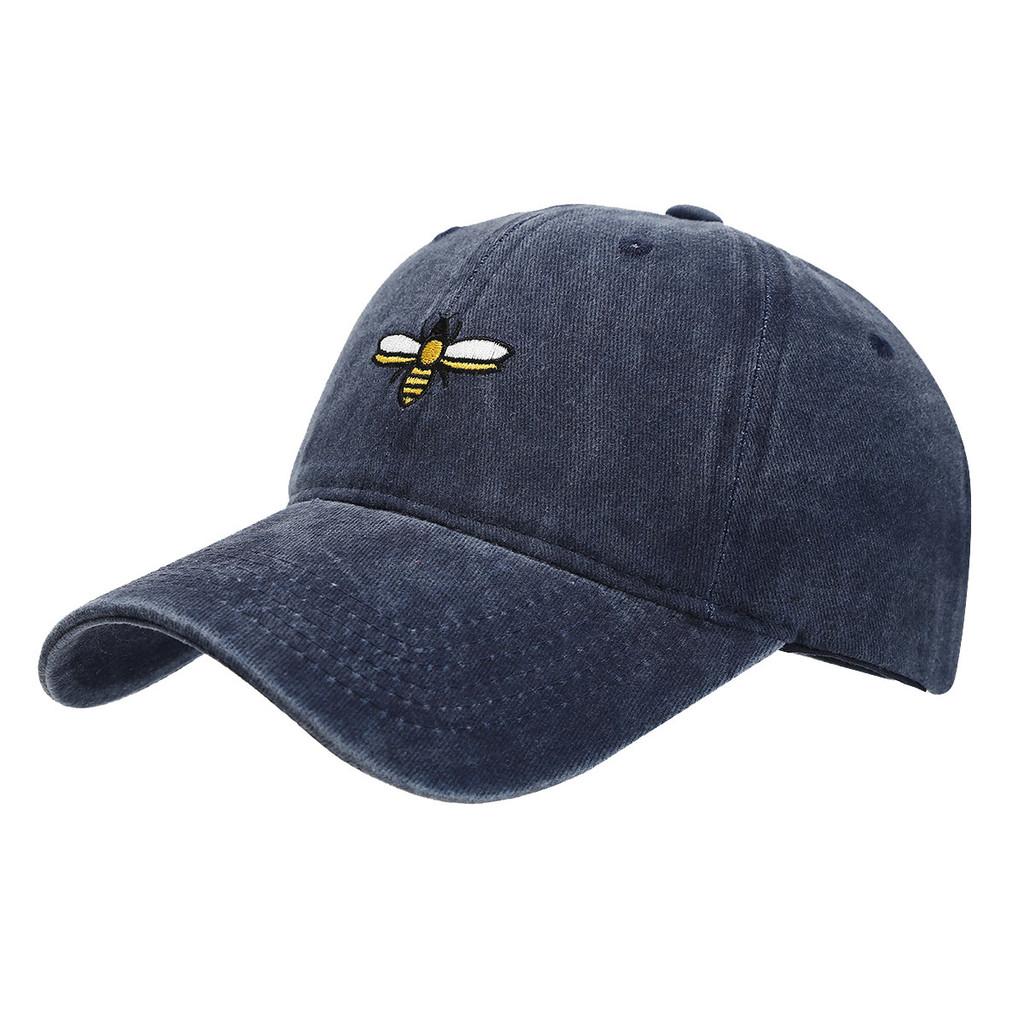 Cotton Bees Embroidered Baseball Cap With Sun Protection For Outdoor Activities