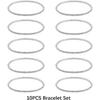 HZMAN 10 Pcs Tennis Stretch Bracelets Set for Women