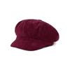 Korean Version Solid Color Corduroy Female Painter's Hat British Retro Octagonal Hat Gorras Para Mujer