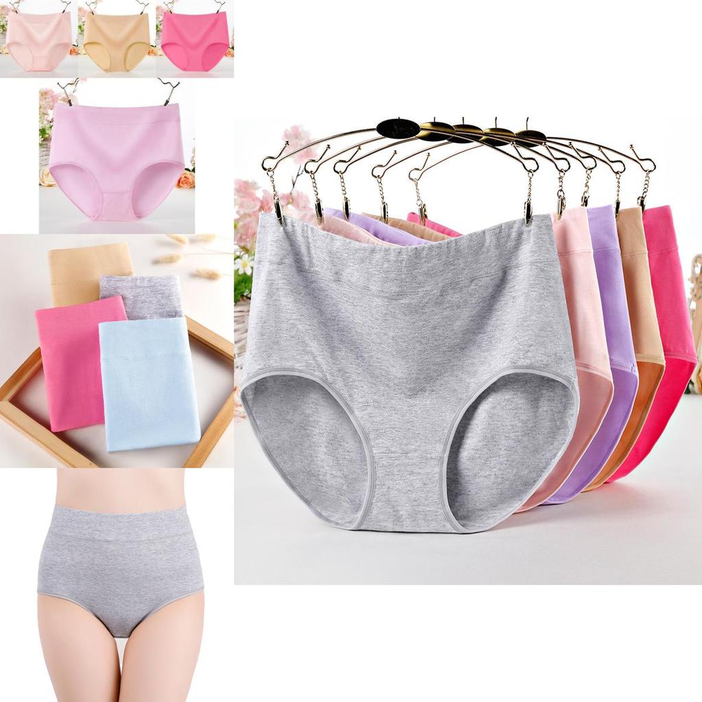 Comfortable High Waist Cotton Panties For Women Plus Size Breathable Tummy Control Underwear For Moms And Plus Size Ladies