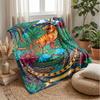 Dinosaur Adventure In the Jungle Blanket Personalized Name Flannel Blanket Soft Cozy Plush Throw for Sofa Bed Lightweight Home Decor