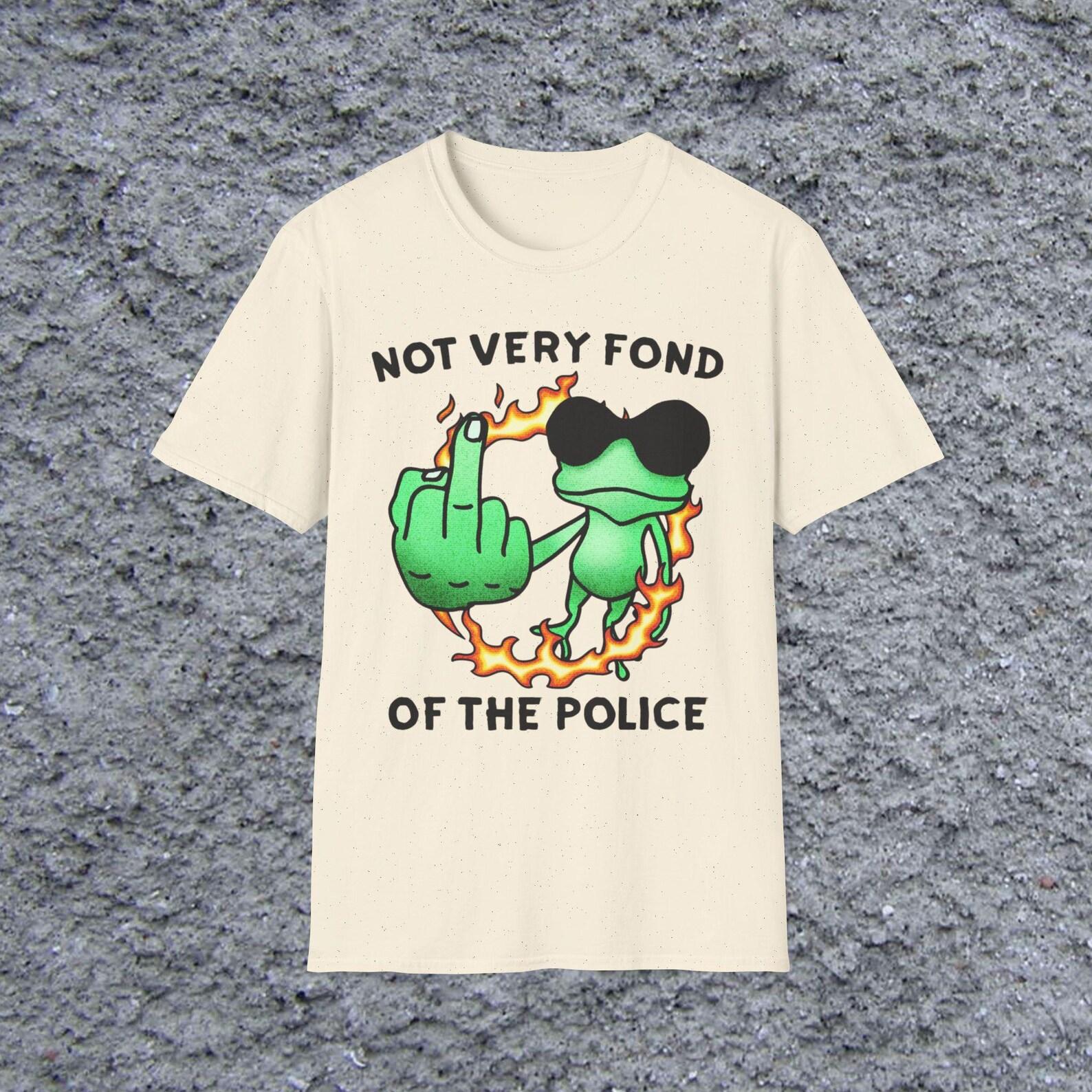 Funny Frog Middle Finger T-Shirt, Sarcastic Meme Tee, Edgy Graphic Shirt S