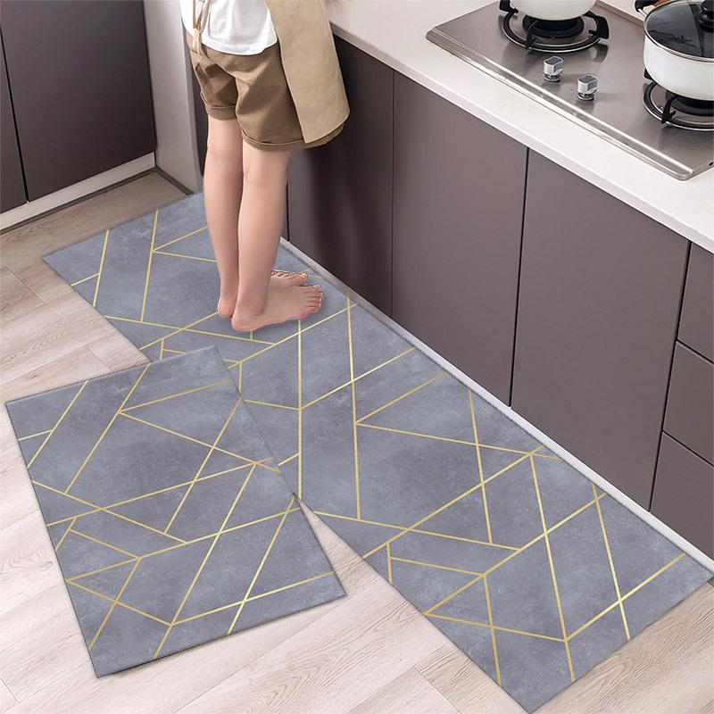 Simple and Luxurious Carpet Floor Mat Kitchen Carpet Bathroom Door Mat Foot Mat
