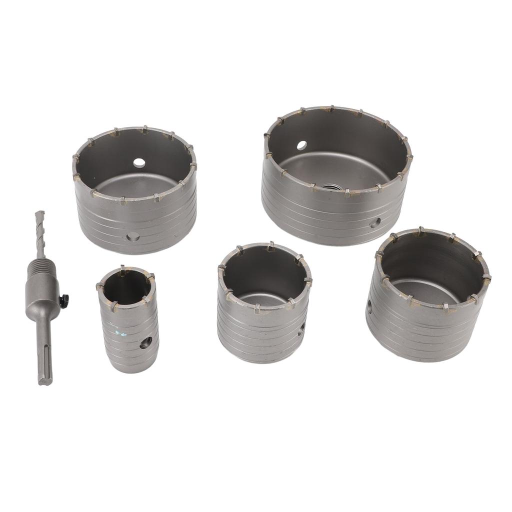 6-teiliges Set Beton-Lochsägebohrer-Set Hartmetall-Hochhärte-Lochsäge-Werkzeugsatz für Luft