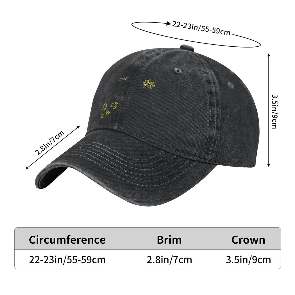 El Camino De Santiagos St James Way Baseball Cap Distressed Cotton  Snapback Hat for Men Women Golf Adjustable Fit Caps Hat