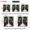 2pcs  2D plane printing Curtains Digital Printed Winter Black Cat Versatile Polyester Fabric (without rod) Holiday Ldeal for