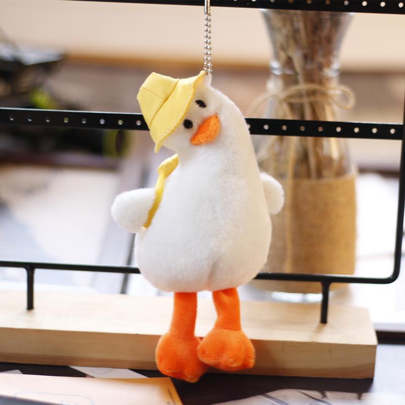 Ins Cute Cute Little Duck Pendant Plush Toy Doll Creative Cartoon Little Yellow Duck Schoolbag Hanging Decoration