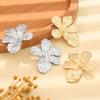Silver Needle Cold Wind Metal Flower Stud Earrings French Retro Personalized Earrings Temperament High-end Earrings