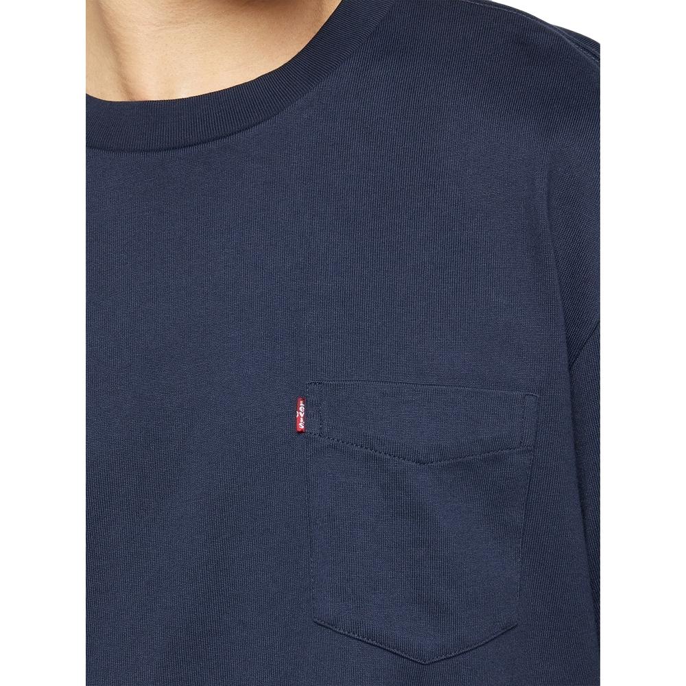 Levis Simple Solid Comfortable Casual Knit Crew Neck Short Sleeve T-Shirt Unisex Tops A8605-0006