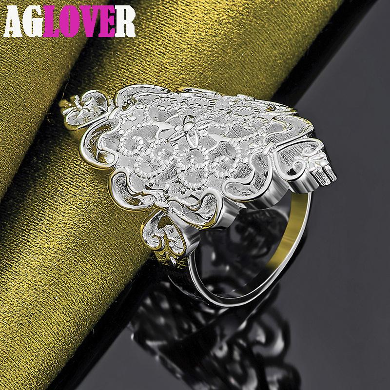 Bijuterii cu inel gol cu ​​model din argint 925