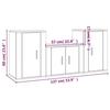 VidaXL TV Furniture Set 3 Pcs High Gloss White Engineered Wood 3188384