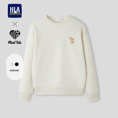 HLA Men's Soft Round Neck Long Sleeve Sweatshirt