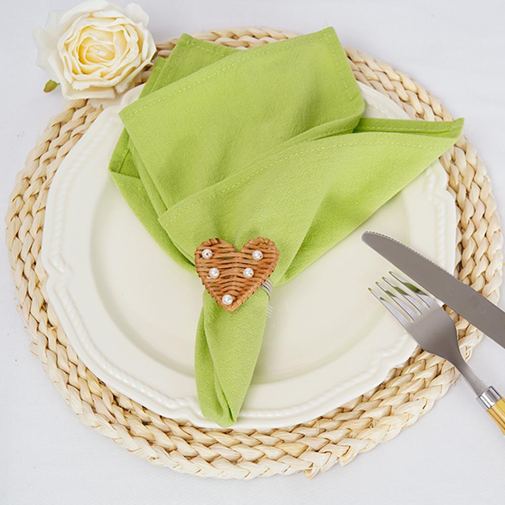 Tischdecken-Servietten mit gesäumten Kanten Stoffservietten 100% Rohbaumwolle Falten nach dem Waschen Großartig für Küche Hochzeit Deko