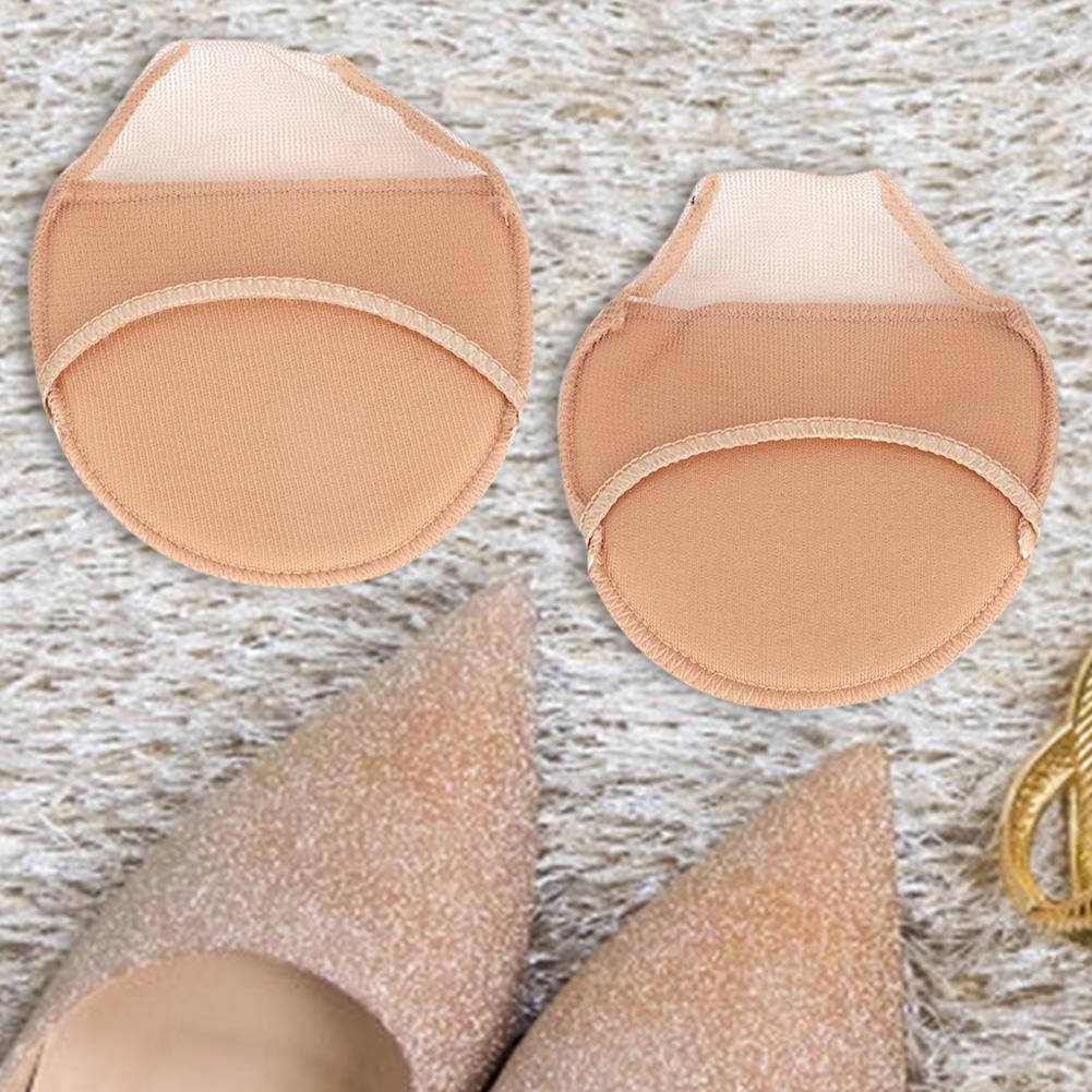 1 Pair of Hidding Non Slip High Heel Forefoot Pad Cushion Foot Care Tool (Beige)