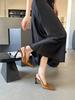 fashion Pointed Toe Women Sandals Patent Leather Summer Dress Shoes Thin High Heels 2024 New Arrivals Belt Buckle Sandals Mules 35-39