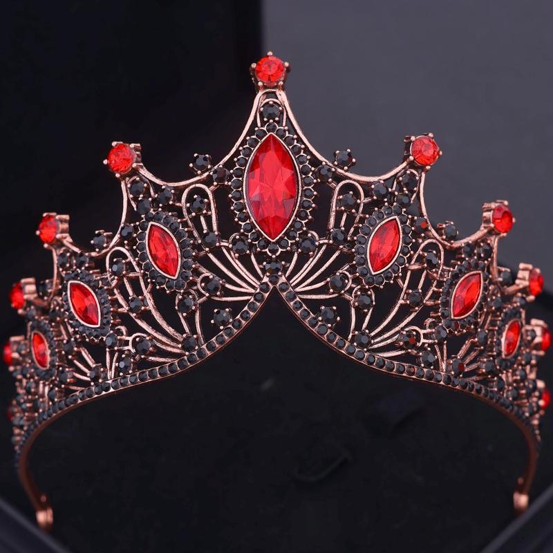 Baroque Crystal Crown Tiara for Women Bride Vintage Rhinestone Prom Diadem Bridal Wedding Hair Accessories Jewelry Crown Tiara