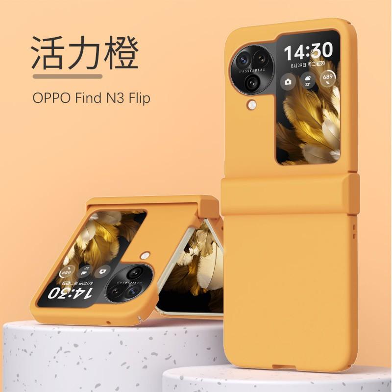 Full Coverage Shockproof Case OPPO Find N3 Flip Matte Macaron Colors PC Hard Shell With Magnetic Anti-Scratch Design