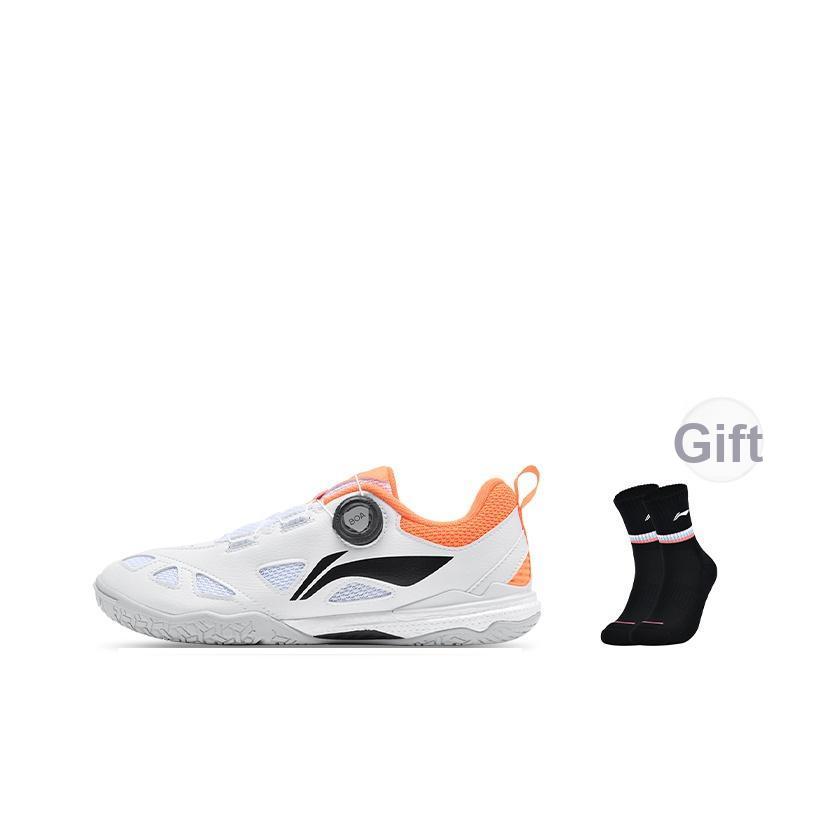 New LiNing Mage Pe Cushioning Low top Table Tennis Shoes Unisex White Orange APTT023-1