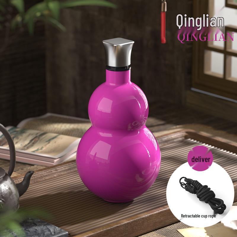 Black Myth Wukong Gourd Thermos Cup: Double-Layer, Portable, Stainless Steel, Outdoor Sports Hip Flask 580ml