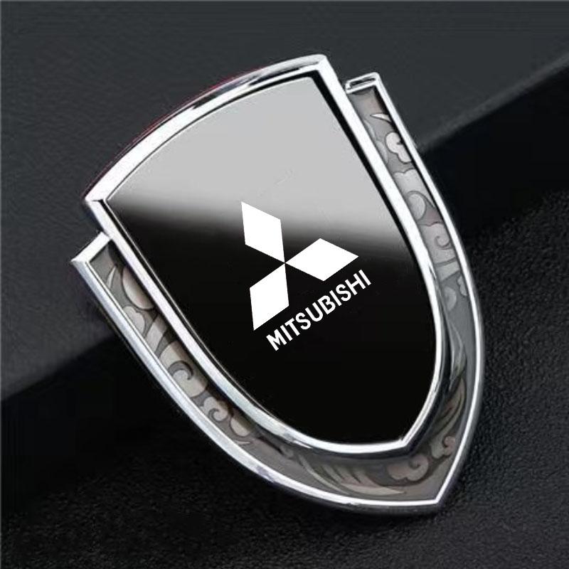 

3D Metal Car Side Fender Sticker Shield Badge Emblem Logo for Mitsubishi Pajero Sport Eclipse Cross L200 Colt Delica Ralliart