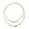 SHIXIN Bohemian Vintage Irregular Crystal Resin Necklace Women Charm Handmade Beaded DoubleLayer Long Sweater Chain Jewelry Gift
