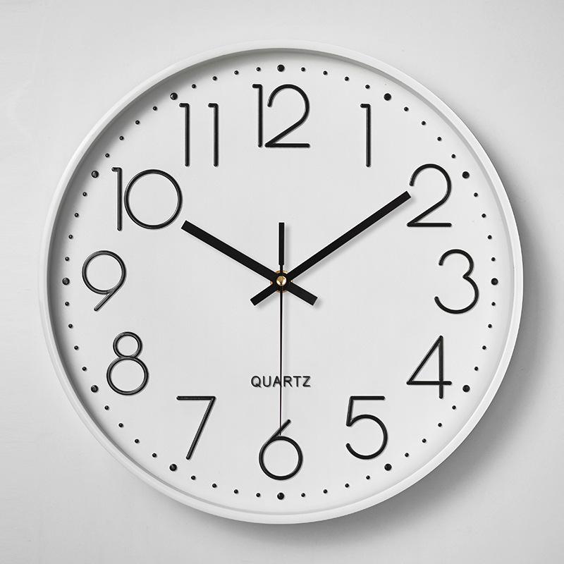 

Пластиковые бесшумные настенные часы, креативные и модные трехмерные настенные часы с цифровой шкалой для гостиной, часы 12 дюймов 30 см