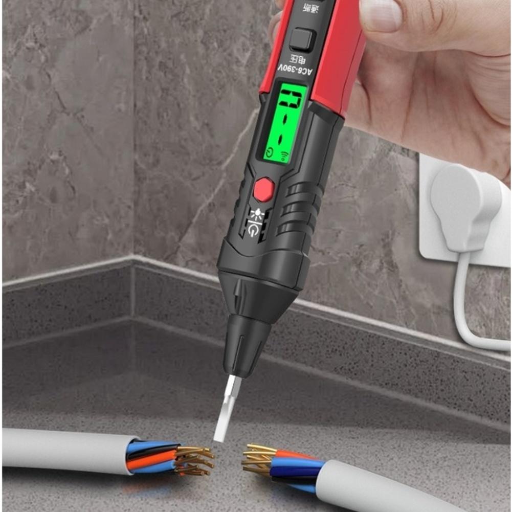 AC Measurement Tool 2.8*2.3*18cm Voltage Tester Pen One-button AC Measurement NCV Detection Data Hold Function
