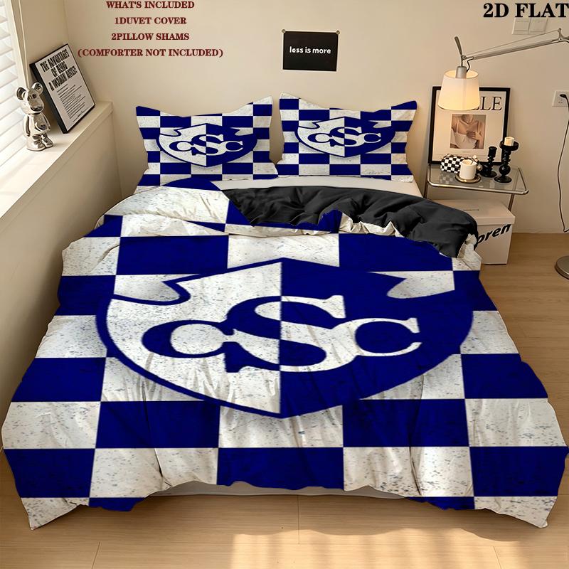 Club Sport Cartagines Pattern Bedding Set Quilt Cover Pillowcase Home Decor Gift (1 * duvet cover + 2 * pillowcase, without core)