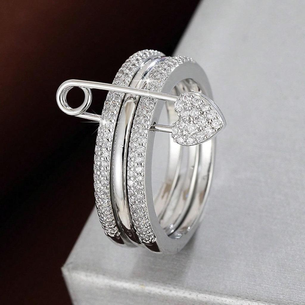 Tricolor Detachable Women's Ring: Micro-Paved Zirconia Bestseller