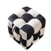 Checkerboard Hallway Ottoman Living Room and Children's Stool with High Elastic Sponge Step Velvet Fabric Pouffe with Storage