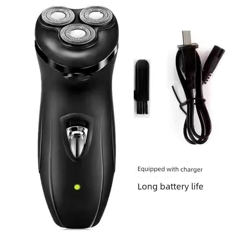 High-Power 6d Electric Shaver Fully Washable Rechargeable German Men Three-Head Multifunctional Beard Scraper High Power Shaver + Charger