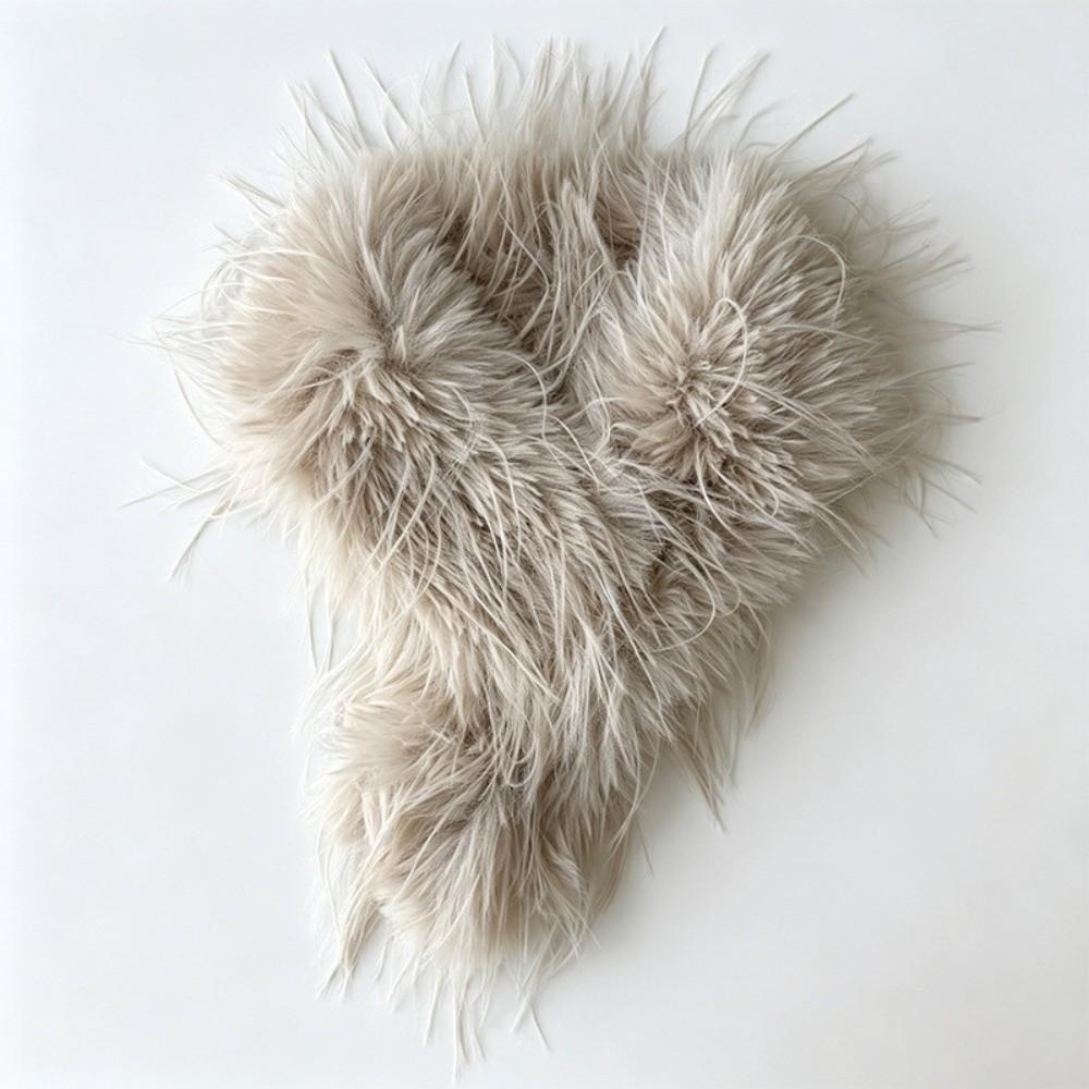 Windproof Tassels Scarf Neck Protection Tassel Plush Scarf Fluffy Warm Fur Scarf Winter