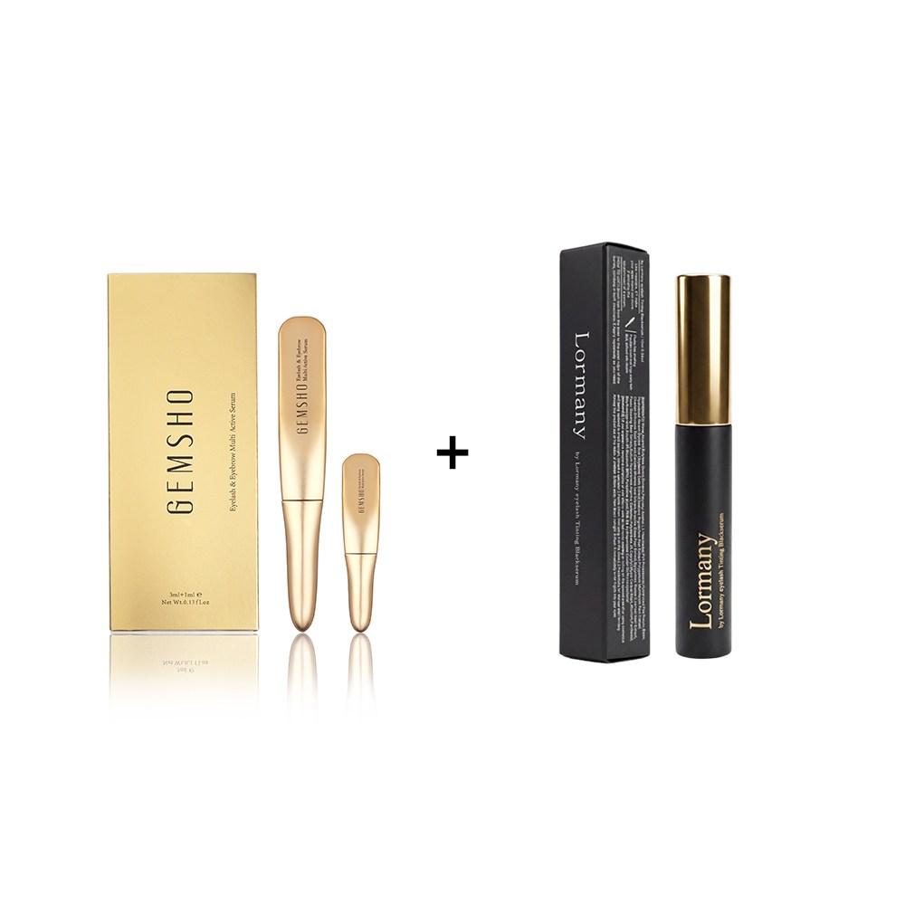 GEMSHO Eyelash Serum 3+1ml + Romani Tinting Black Serum 10ml SET, 14ml, 1 Pcs