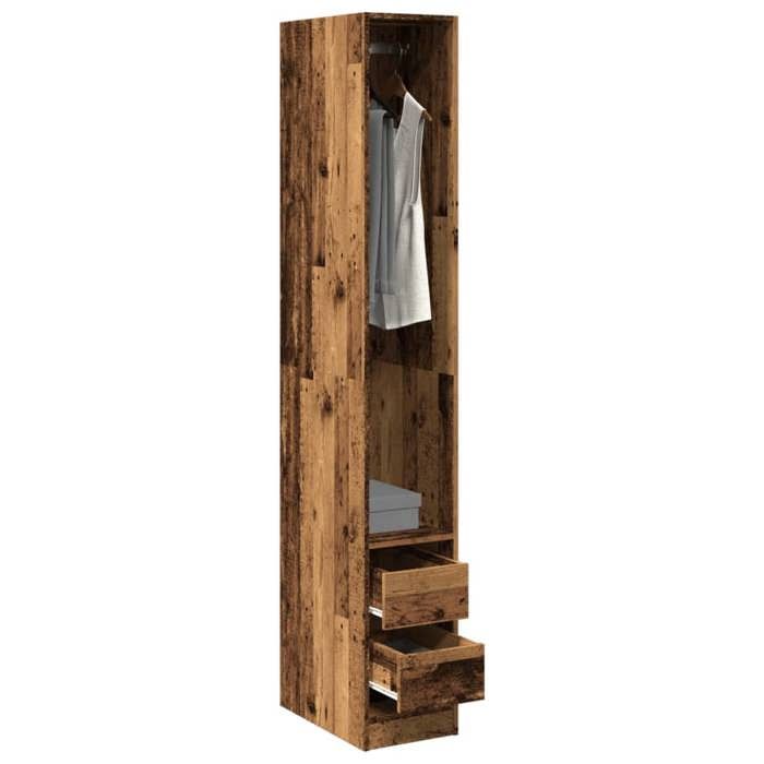 VidaXL Garde-robe vieux bois 30x50x200 cm bois d'ingénierie 3307745