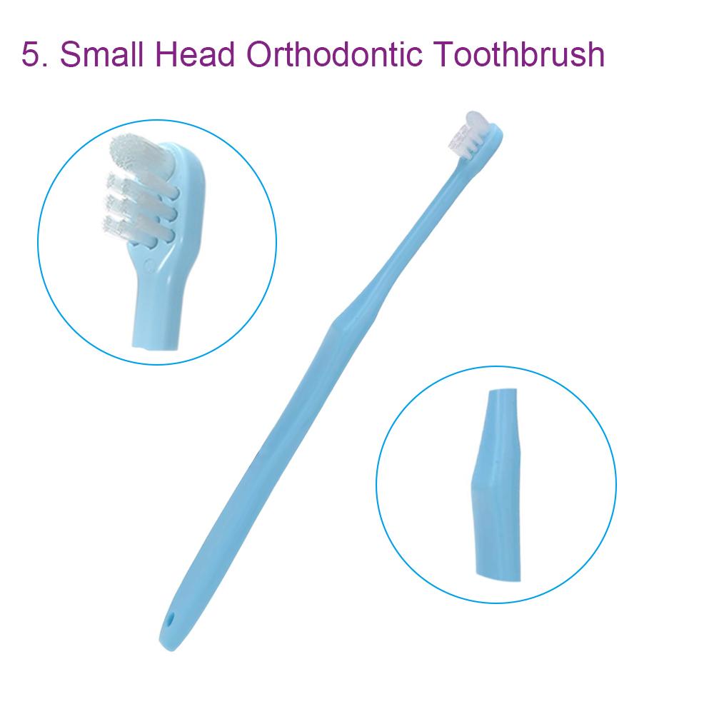 Factory 6Pcs Plastic Soft Small Head Orthodontic Toothbrush Deep Clean Braces Interdental Brushes for Home Use