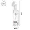 1Pcs 30/60/100/150Ml Empty Froth Foaming Pump Bottle With Silicone Brush Head Press Type Face Cleaning Foam Bottles