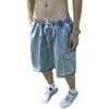 Summer Men Denim Short Streetwear Vintage Korean Harajuku Pocket Jeans Shorts Hip Hop Cargo Pants Oversized Bottoms Male Clothes